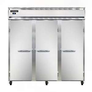 160-3RSNSA 78" Three Section Reach In Refrigerator, (3) Left/Right Hinge Glass Doors, Top Co...