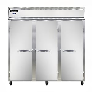 160-3RSN 78" Three Section Reach In Refrigerator, (3) Left/Right Hinge Glass Doors, Top Comp...