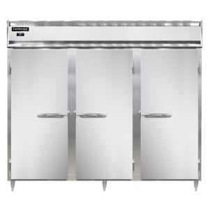160-D3REN 85 1/2" Three Section Reach In Refrigerator, (3) Left/Right Hinge Solid Doors, Top...