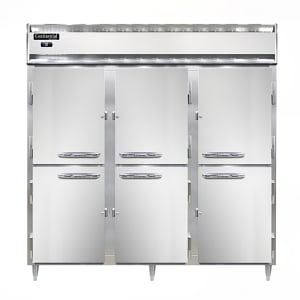 160-D3RNSSHD 78" Three Section Reach In Refrigerator, (6) Left/Right Hinge Solid Doors, Top...