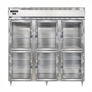 160-D3RNSAGDHD 78" Three Section Reach In Refrigerator, (6) Left/Right Hinge Glass Doors, To...