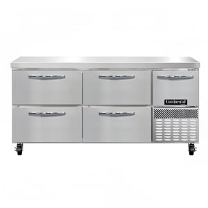160-FA68ND 68" W Worktop Freezer w/ (3) Sections, (1) Door, (4) Drawers, 115v