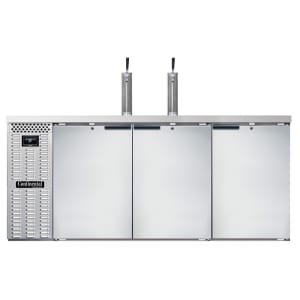 160-KC79NSS 79" Kegerator Beer Dispenser w/ (3) Keg Capacity - (2) Column, Stainless, 115v