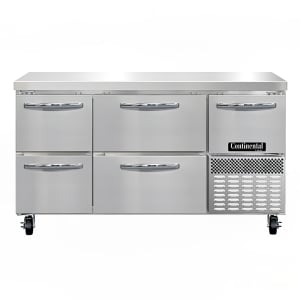 160-FA60ND 60" W Worktop Freezer w/ (3) Sections, (1) Door, (4) Drawers, 115v