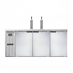 160-KC79SNSS 79" Kegerator Beer Dispenser w/ (3) Keg Capacity - (2) Column, Stainless, 115v