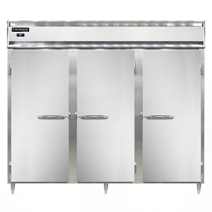 160-D3RENSSPT 85 1/2" Three Section Pass Thru Refrigerator, (6) Left/Right Hinge Solid Doors...