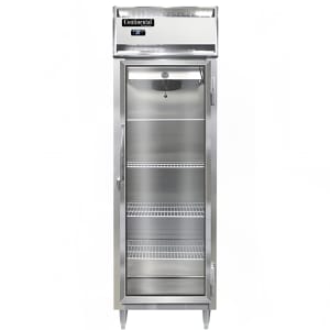 160-D1RSNGD 26" One Section Reach In Refrigerator, (1) Right Hinge Glass Door, Top Compresso...