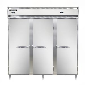 160-D3RRFN 78" Three Section Commercial Refrigerator Freezer - Solid Doors, Top Compressor,...