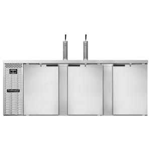 160-KC90NSS 90" Kegerator Beer Dispenser w/ (4) Keg Capacity - (2) Column, Stainless, 115v