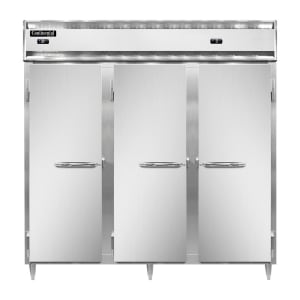 160-D3RFFNSS 78" Three Section Commercial Refrigerator Freezer - Solid Doors, Top Compressor...