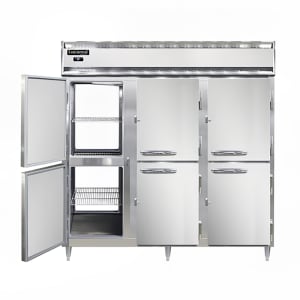 160-D3RNPTHD 78" Three Section Pass Thru Refrigerator, (12) Left/Right Hinge Solid Doors, To...