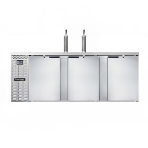 160-KC90SNSS 90" Kegerator Beer Dispenser w/ (4) Keg Capacity - (2) Column, Stainless, 115v