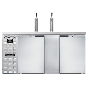 160-KC69NSS 69" Kegerator Beer Dispenser w/ (3) Keg Capacity - (2) Column, Stainless, 115v