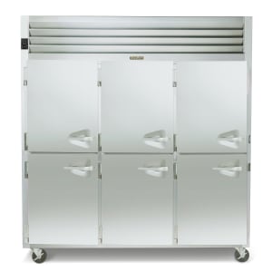 206-G31303 76 5/16" Three Section Reach In Freezer - (6) Solid Doors, 115v