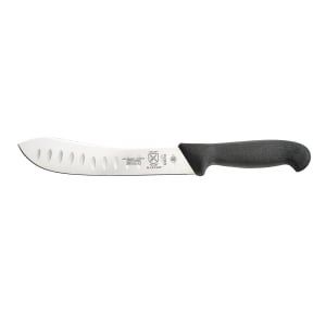 132-M13716 8" Granton Butcher Knife w/ Black Textured Glass-Reinforced Nylon Handle, Ice Hardened High-Carbon G