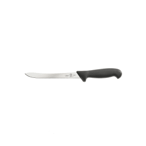 132-M13711 7 1/10" Semi-Flexible Fillet Knife w/ Black Textured Nylon Handle, High Carbon German Steel