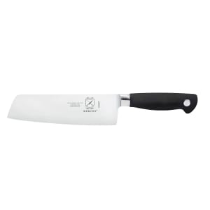 132-M20907 7" Nakiri Vegetable Knife w/ Black Non-Slip Santoprene® Handle, High-Carbon Germa...