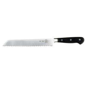 132-M23570 8 " Bread Knife w/ Black Ergonomic Delrin® Handle, High-Carbon German Steel