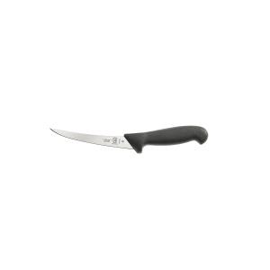132-M13703 5 9/10" Curved Boning Knife w/ Black Textured Nylon Handle, High-Carbon German Steel