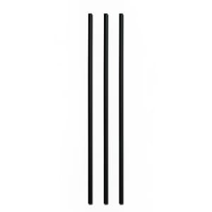 389-636952 8" Coffee Straw/Stirrer - Unwrapped, Black