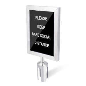 202-5847SS Sign Frame for 500SS Stanchion, Black