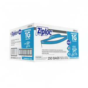 010-658197 Ziploc Zipper Seal Top Freezer Bag - 10 9/16"L x 10 3/4"W, Clear