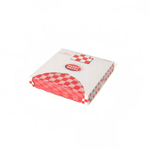 240-391275 Checkerboard Deli Paper - 12" x 12", Dry Wax, Red