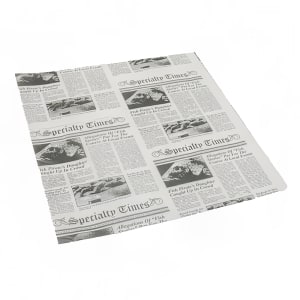 240-430158 Newsprint Deli Paper - 12" x 12", Dry Wax, White