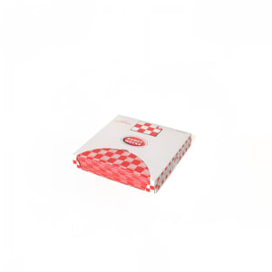 240-518497 Gingham Deli Paper - 12" x 12", Dry Wax, Red