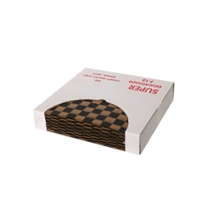 240-445660 Checkerboard Deli Paper - 12" x 12", Dry Wax, Black