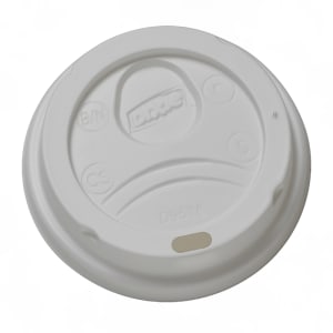 326-522974 Dome Lid for 8 oz PerfecTouch Hot Paper Cups - Plastic, White