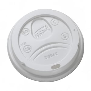 326-523041 Dome Lid for 10 oz to 20 oz PerfecTouch Hot Paper Cups - Plastic, White