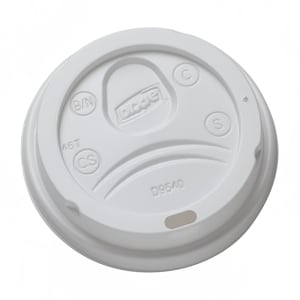 326-522977 Dome Lid for Dixie Hot Paper Cups - Plastic, White