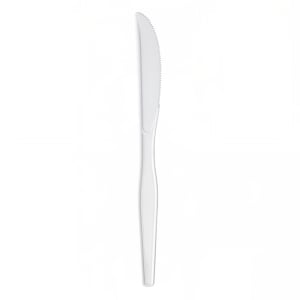 326-525445 7 1/2" Heavy Weight Disposable Knife - Polystyrene, White