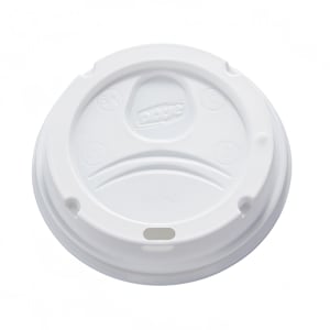 326-561920 WiseSize™ Dome Lid for 10 oz to 20 oz Dixie Hot Paper Cups - Plastic, White