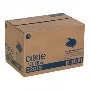 326-642102 Dixie Ultra® 2 ply Interfold Dispenser Napkins - 9 9/10" x 6 1/2", Brown