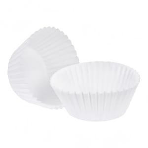 363-577156 Lapaco Baking Cup - 2" x 1 1/4", Paper, White