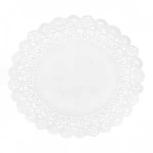 363-579957 Lapaco 10" Normandy Lace Doily - Paper, White