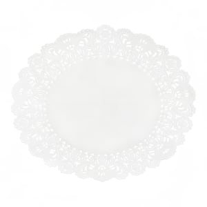 363-579958 Lapaco 6" Normandy Lace Doily - Paper, White