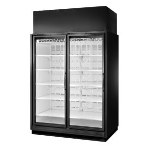 598-TRM2LBW1BLLYN4 66 1/2" Two Section Supermarket Display Freezer, (2) Left Hinge Doors, Black, 208-240v