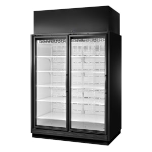 598-TRM2LBW1BLLNN4 67 1/2" Two Section Supermarket Display Freezer, (2) Left Hinge Doors, Black, 208-240v