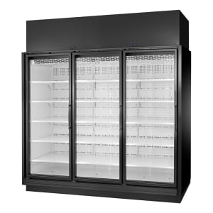 598-TRM3LBW1BLLLNN4 98" Three Section Supermarket Display Freezer, (3) Left Hinge Doors, Black, 208-240v