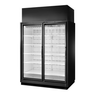 598-TRM2LBW1BLLYY4 65 1/2" Two Section Supermarket Display Freezer, (2) Left Hinge Doors, Black, 208-240v