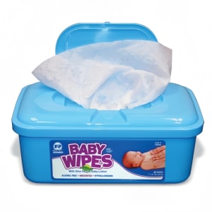 237-646850 Baby Wipes w/ Aloe & Lotion - 7" x 8", Unscented, Alcohol Free