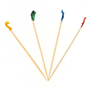 237-740068 Bamboo Frill Picks, Assorted Colors