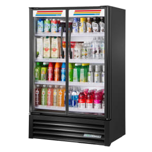 598-TVM36SLHCVM03 36" TVM Series Two Section Glass Door Merchandiser - (2) Left/Right Hinge Doors, Black, 115v