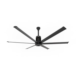 541-MKI61071906A728I 84" i6 Outdoor Ceiling Fan w/ 12" Downrod, Black