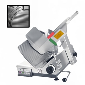 554-GSPHDI150GCB Automatic Gravity Feed Meat & Cheese Slicer w/ 13" Blade, Safety Illumi...