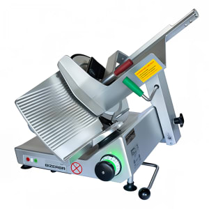554-GSPHI90 Manual Gravity Feed Meat Slicer w/ 13" Blade, Safety Illuminated Dial, Aluminum,...