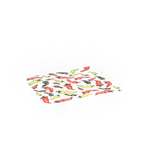 240-395288 Mexican Pepper Deli Paper - 12" x 12", Dry Wax, Multi-Colored